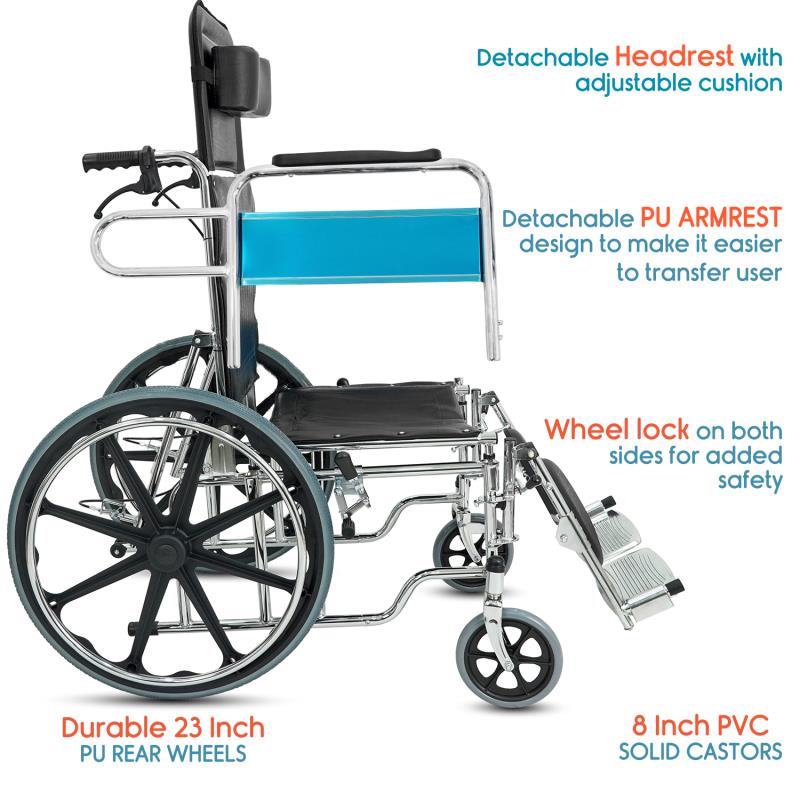 Karma Rainbow 8 Reclining Wheelchair With Commode