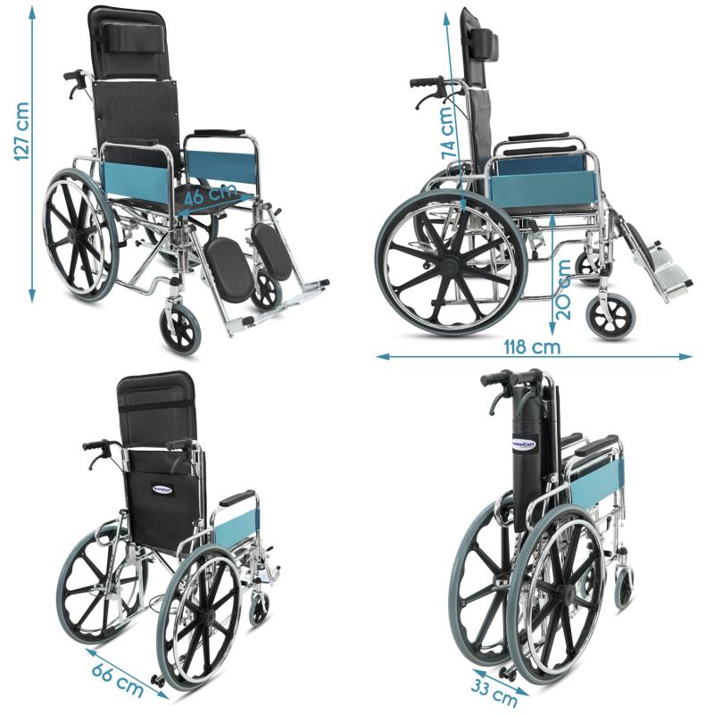 Karma Rainbow 8 Reclining Wheelchair With Commode