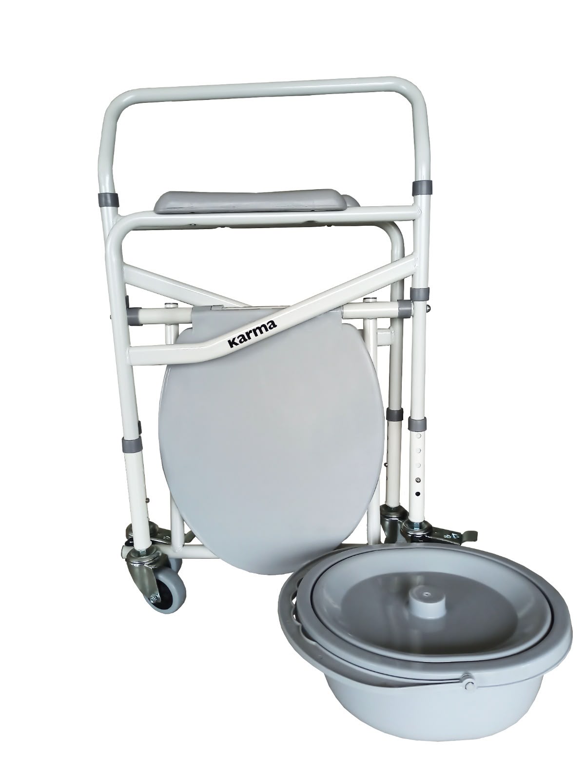Karma Commode Chair With Wheel